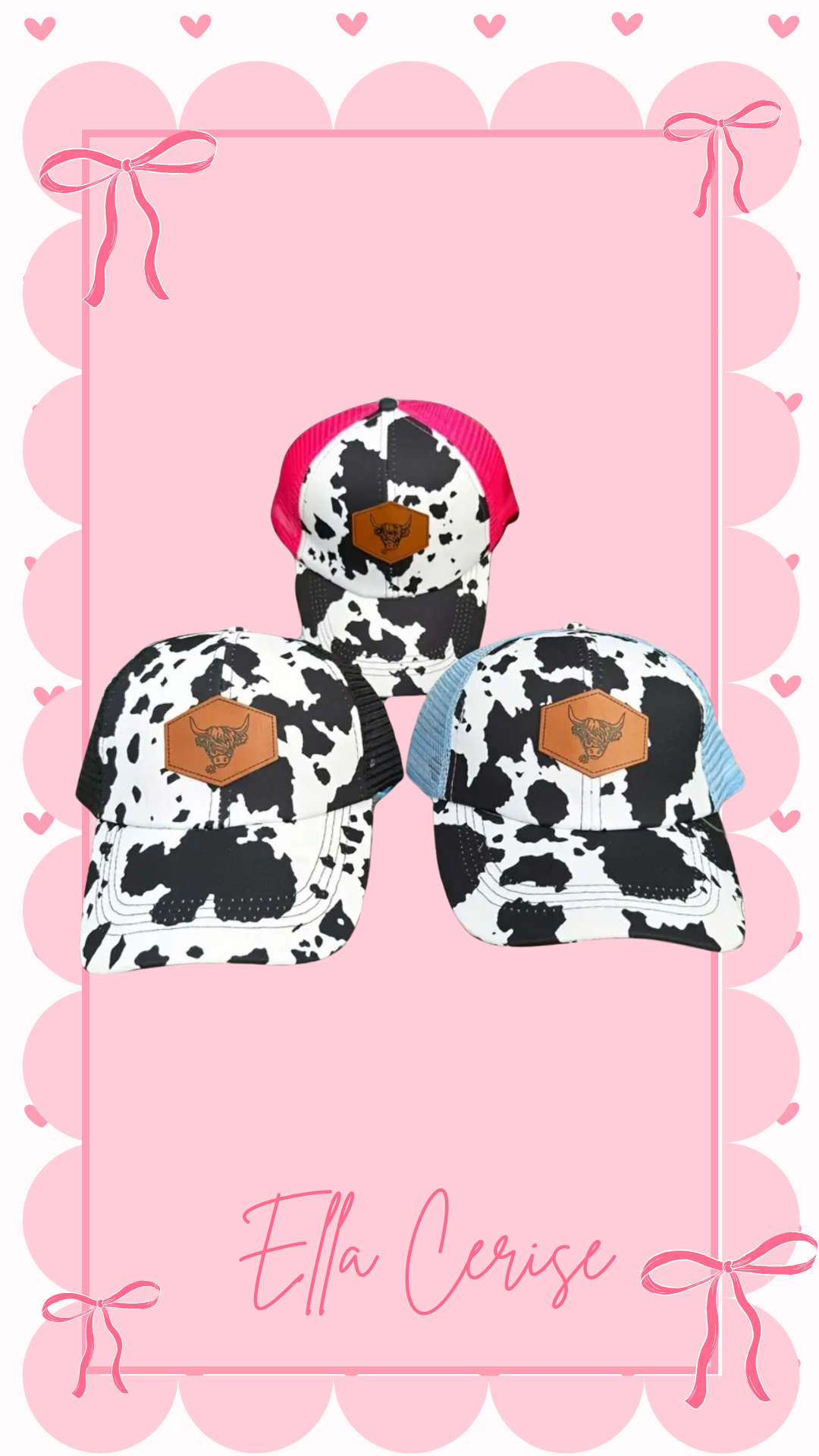 Cow Print Country Girl Baseball Cap